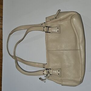 Fossil Sand Pebbled Leather Key Handbag